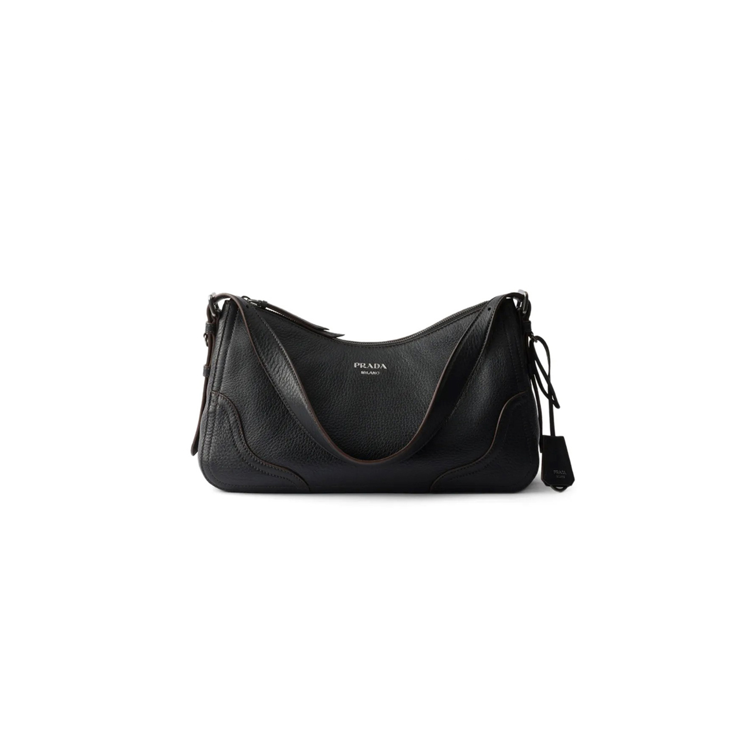 PRADA AIMÈE LARGE LEATHER SHOULDER BAG 1BC280 (36*20*11cm)